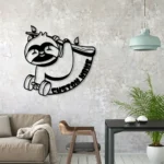 Animals Pets Metal Sign Personalized Funny Lazy Sloth Lover Name 1