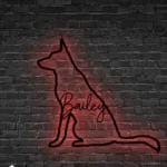 Animals Pets Metal Sign Personalized German Shepherd Dog Name 1