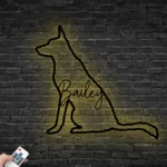 Animals Pets Metal Sign Personalized German Shepherd Dog Name 1