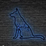 Animals Pets Metal Sign Personalized German Shepherd Dog Name 1