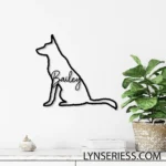 Animals Pets Metal Sign Personalized German Shepherd Dog Name 1