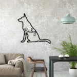 Animals Pets Metal Sign Personalized German Shepherd Dog Name 1