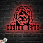 Animals Pets Metal Sign Personalized Golden Doodle Name 1