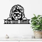 Animals Pets Metal Sign Personalized Golden Doodle Name 1