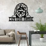 Animals Pets Metal Sign Personalized Golden Doodle Name 1