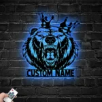 Animals Pets Metal Sign Personalized King Bear Name 1