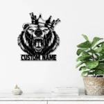 Animals Pets Metal Sign Personalized King Bear Name 1