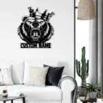 Animals Pets Metal Sign Personalized King Bear Name 1