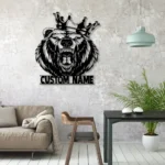 Animals Pets Metal Sign Personalized King Bear Name 1