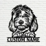 Animals Pets Metal Sign Personalized Labradoodle Name 1