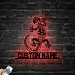 Animals Pets Metal Sign Personalized Lizard Lover Name 1
