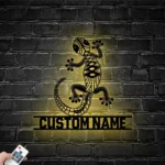 Animals Pets Metal Sign Personalized Lizard Lover Name 1