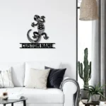 Animals Pets Metal Sign Personalized Lizard Lover Name 1