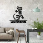 Animals Pets Metal Sign Personalized Lizard Lover Name 1