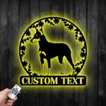 Animals Pets Metal Sign Personalized Manchester Terrier Dog Name 1