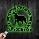 Animals Pets Metal Sign Personalized Manchester Terrier Dog Name 1