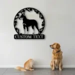 Animals Pets Metal Sign Personalized Manchester Terrier Dog Name 1