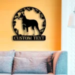 Animals Pets Metal Sign Personalized Manchester Terrier Dog Name 1