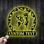 Animals Pets Metal Sign Personalized Norwegian Elkhound Name 1