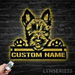 Animals Pets Metal Sign Personalized Peeking Yorkshire Terrier Dog Name 1