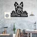 Animals Pets Metal Sign Personalized Peeking Yorkshire Terrier Dog Name 1