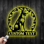 Animals Pets Metal Sign Personalized Wolfhound Name 1