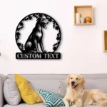 Animals Pets Metal Sign Personalized Wolfhound Name 1