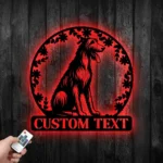 Animals Pets Metal Sign Personalized Wolfhound Name 1