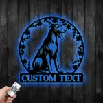 Animals Pets Metal Sign Personalized Wolfhound Name 1