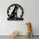 Animals Pets Metal Sign Personalized Wolfhound Name 1