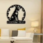 Animals Pets Metal Sign Personalized Wolfhound Name 1