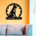 Animals Pets Metal Sign Personalized Wolfhound Name 1