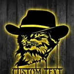 Animals Pets Metal Sign Rancher Cat 1