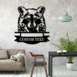 Animals Pets Metal Sign Trash Panda 1