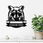 Animals Pets Metal Sign Trash Panda 1