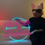 Animals Pets Neon Sign Cocktails And Dreams 1