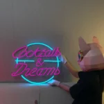 Animals Pets Neon Sign Cocktails And Dreams 1