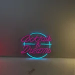Animals Pets Neon Sign Cocktails And Dreams 1