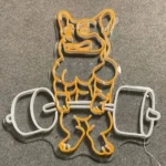 Animals Pets Neon Sign Corgi Lifting Barbell Led 1