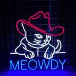 Animals Pets Neon Sign Cowboy Cat Led 1