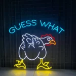 Animals Pets Neon Sign Custom Funny Chicken 1