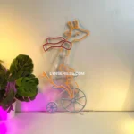Animals Pets Neon Sign Giraffe Riding Bicycle 1