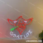 Animals Pets Neon Sign Goat Life 1