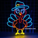 Animals Pets Neon Sign Happy Thanksgiving Turkey 1
