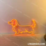 Animals Pets Neon Sign Long Haired Dachshund 1