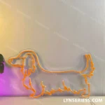Animals Pets Neon Sign Long Haired Dachshund 1