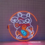 Animals Pets Neon Sign Lucky Cat 1