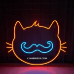 Animals Pets Neon Sign Mustache Cat Face Led 1