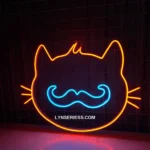 Animals Pets Neon Sign Mustache Cat Face Led 1