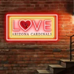 Arizona Cardinals Neon Sign Love Sign 1